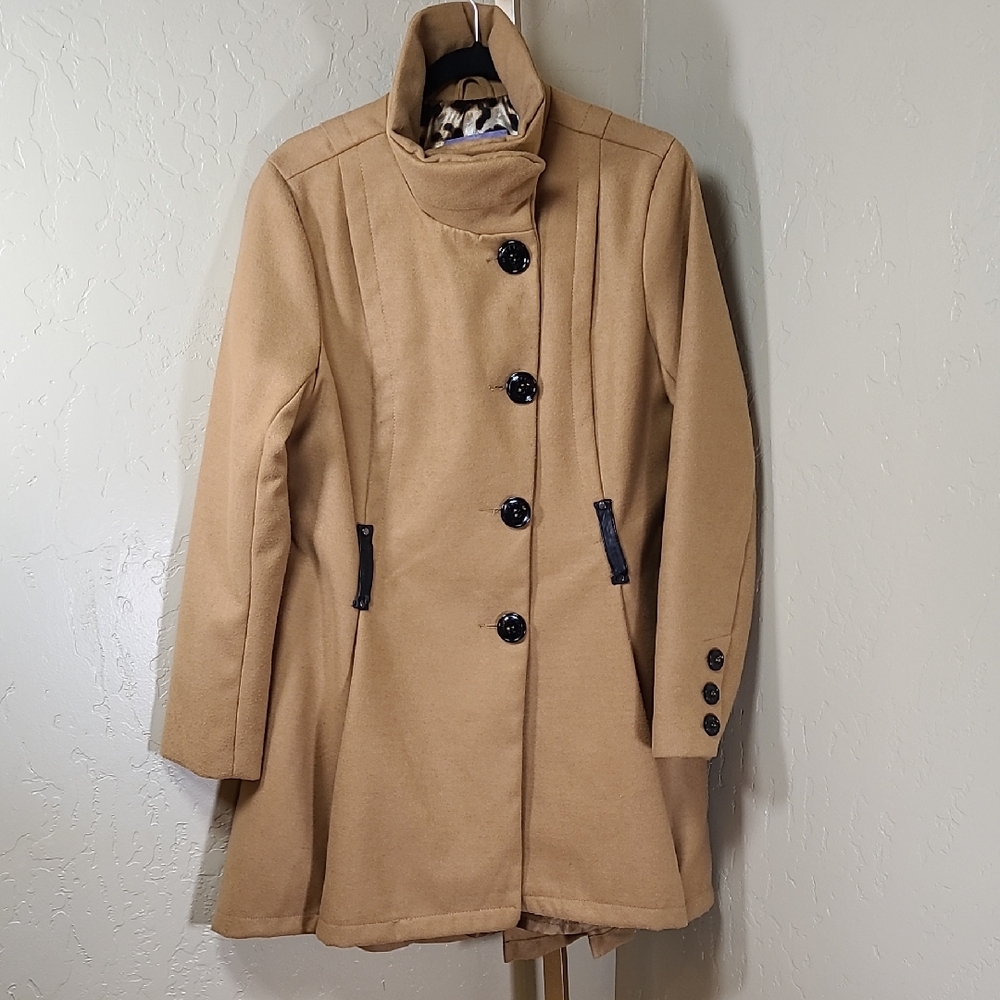 Madden‎ Girl Tan Curvy Winter Jacket Coat Large